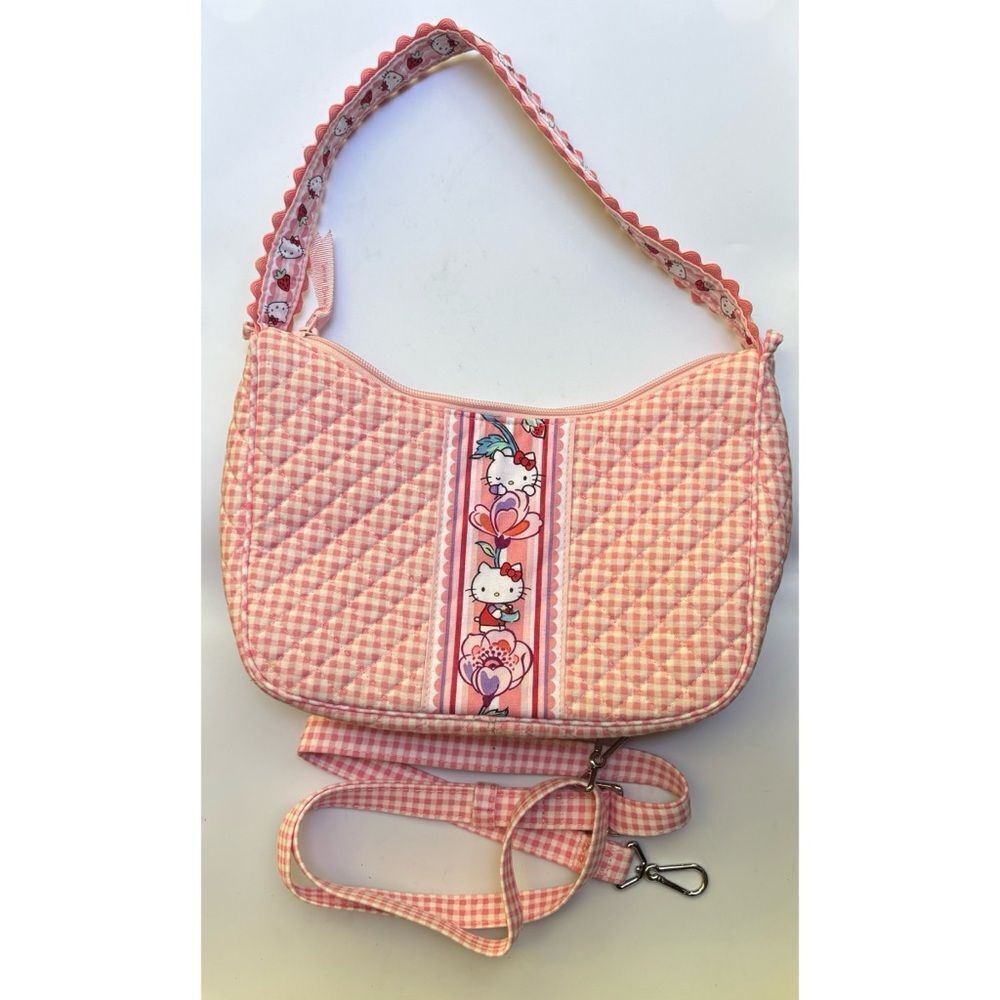 Vera Bradley
Frannie Crescent Crossbody Bag in Hello Kitty Gingham - Picture 12 of 13